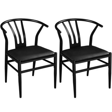 Black wrought iron dining chairs hot sale